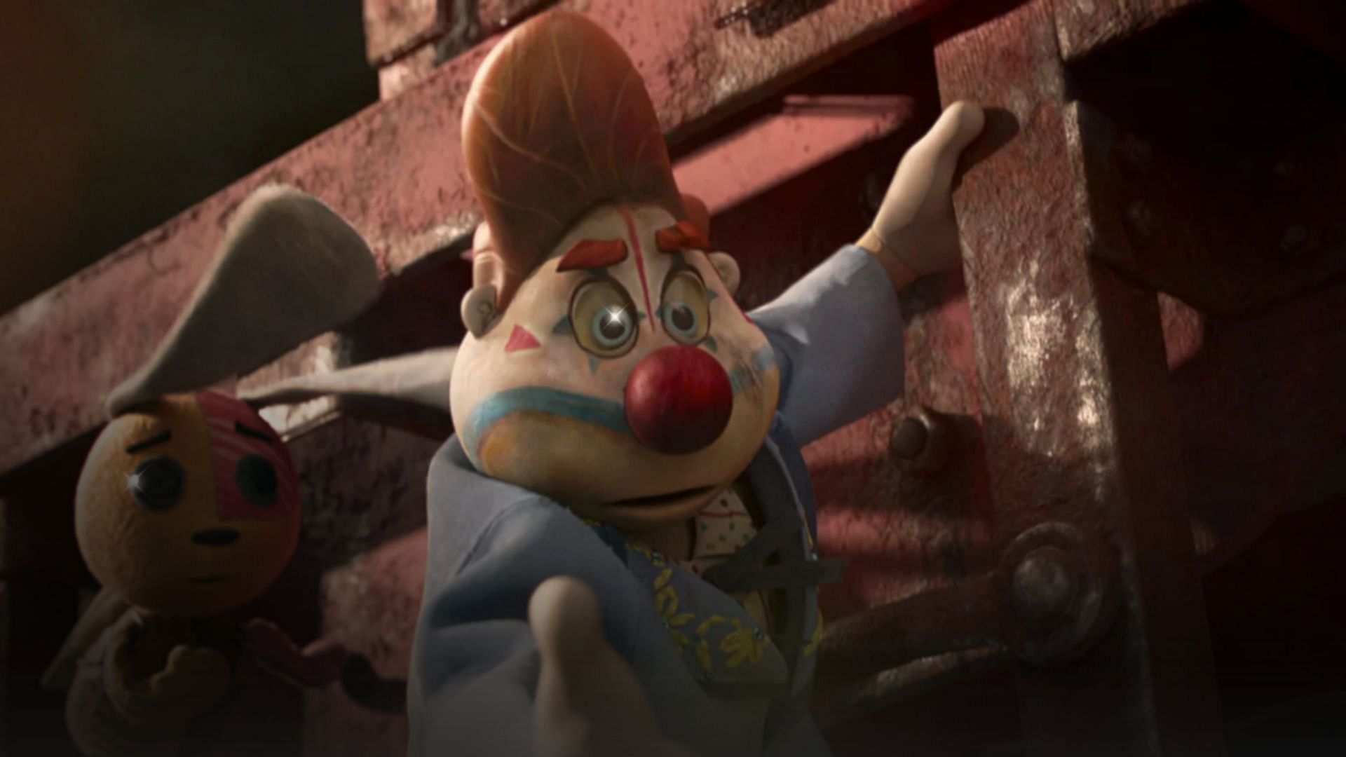 A lost rabbit toy, Ollie, ends up in an antique shop’s lost and found (Image via Netflix)